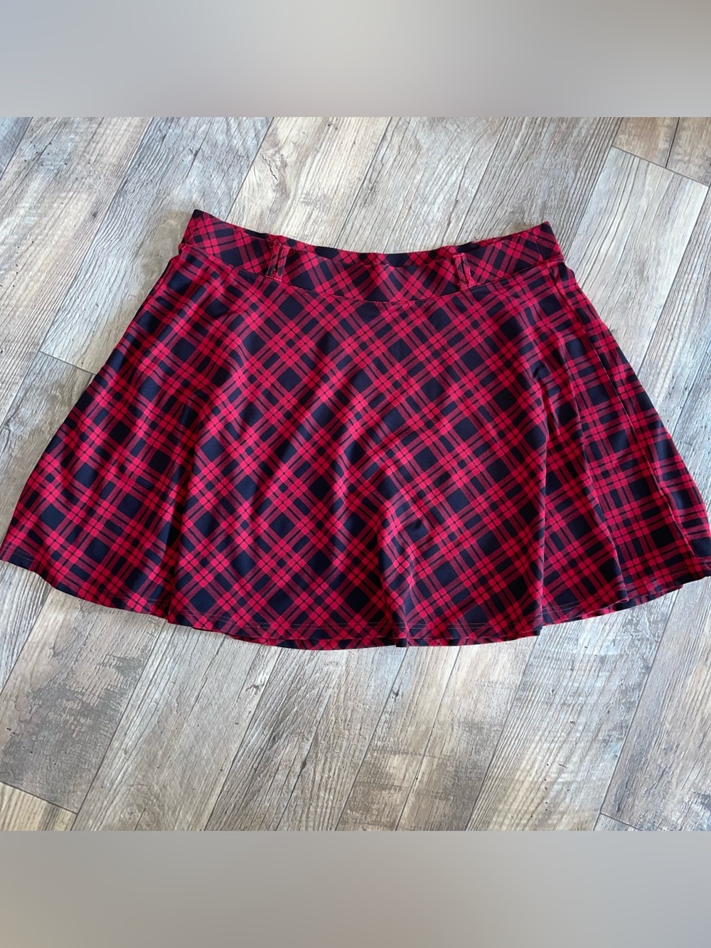 torrid Red and Black Plaid Skater Skirt
